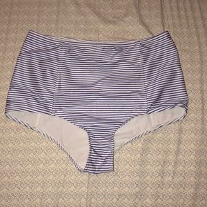 Kortni Jeans High Waisted Striped Swim Bottoms